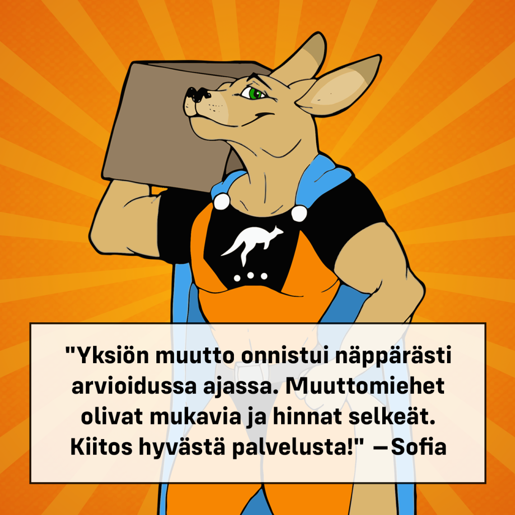 Asiakaskokemuksia muuttopalvelusta Vantaalla. Sofia oli tyytyvainen muuttoon.