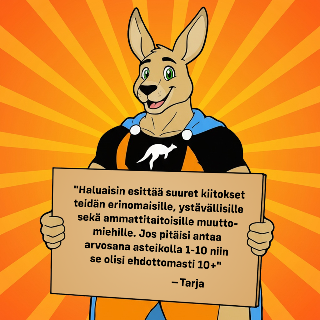 Muuttopalvelu Järvenpää. Tarjan asiakaskokemus ja -palaute muuttopalvelusta.