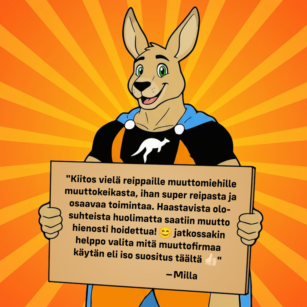 Muuttopalvelu Kauniainen 3 Muuttopalvelu Kauniainen. Millan asiakaskokemuksia muutosta.